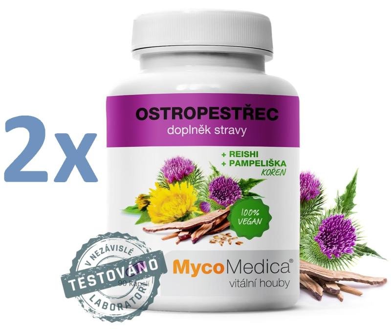 Mycomedica Ostropestřec 2 x 90 kapslí 